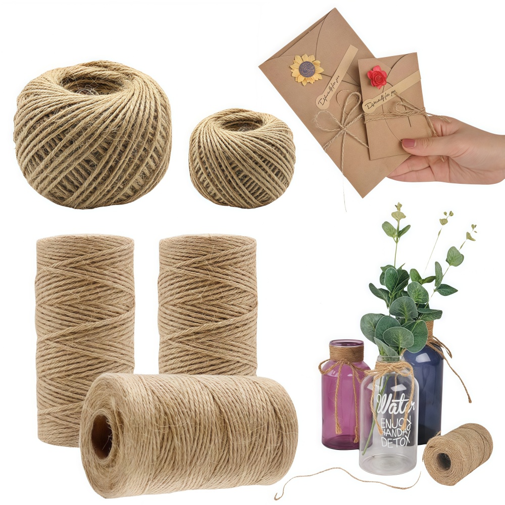 Vintage Sewing Textile - 2/3/4mm Natural Jute Rope String Ribbon