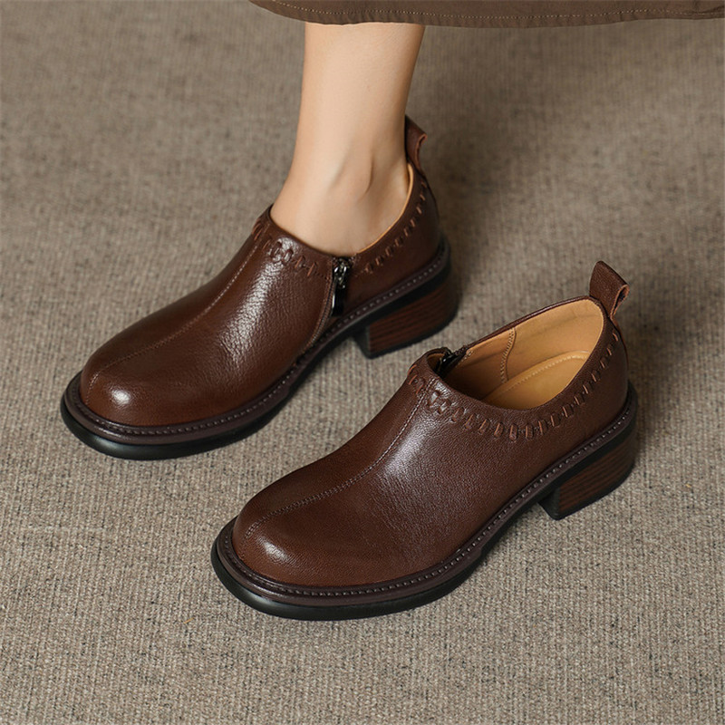 Sewing Zipper - New Spring Autumn Genuine Leather Women