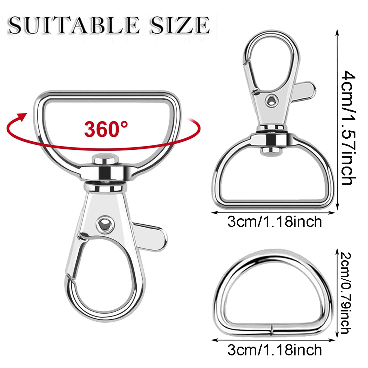 10/20 Set Large D Clip Swivel  - Sewing Kit recension och pris