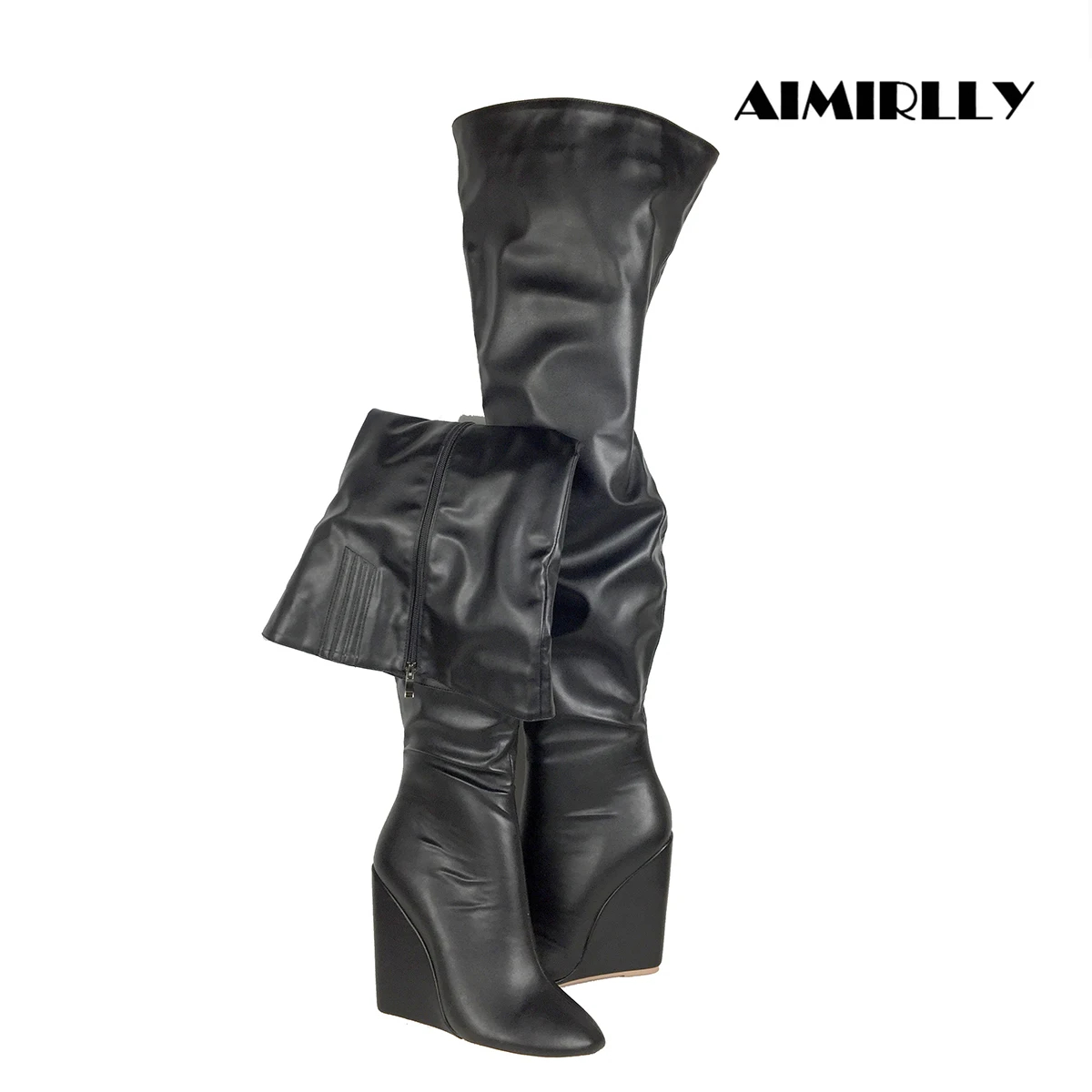 Women’s Black Over-the-Knee Bo - Sewing Zipper recension och pris