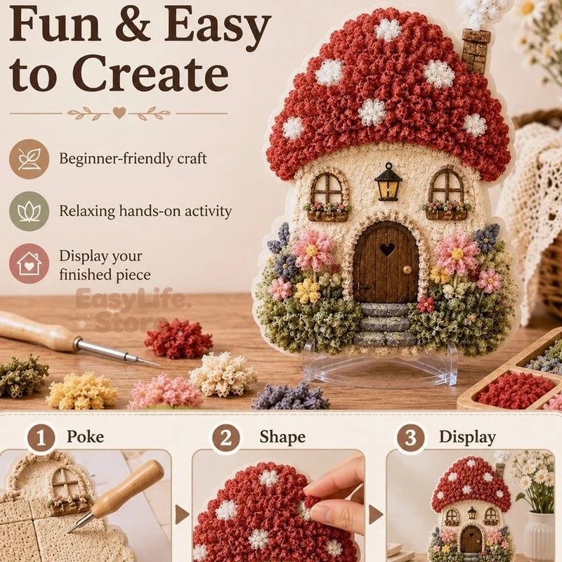Whimsical Village 3D Fabric Po - Textiles Sewing Techniques recension och pris