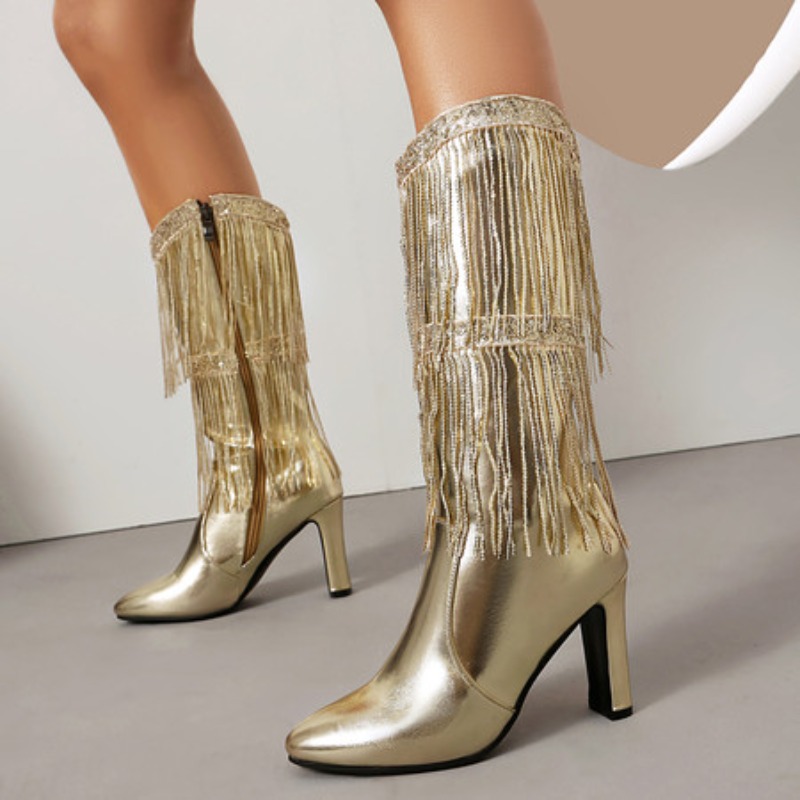 Plus Size Shiny Metallic PU Po - Sewing Zipper recension och pris