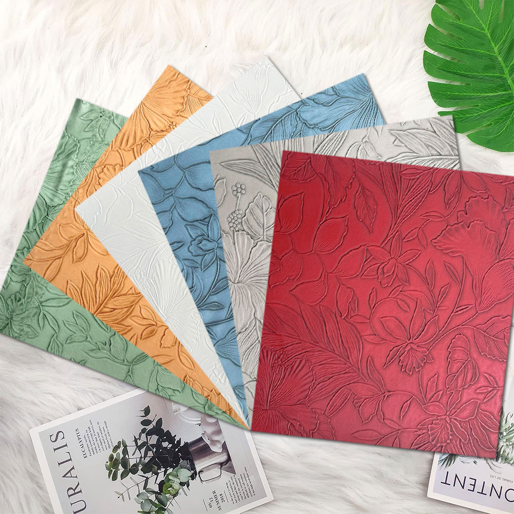 Vintage Flower Embossed Faux L - Vintage Sewing Textile recension och pris