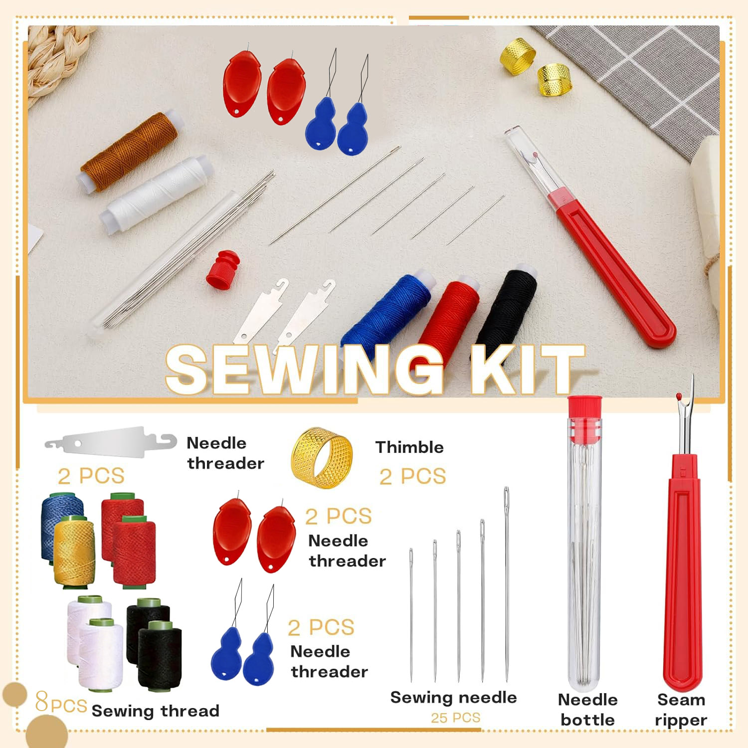 43pcs Big Eye Sewing Needle Ki - Sewing Kit recension och pris